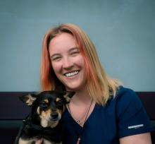 Alison with her dog